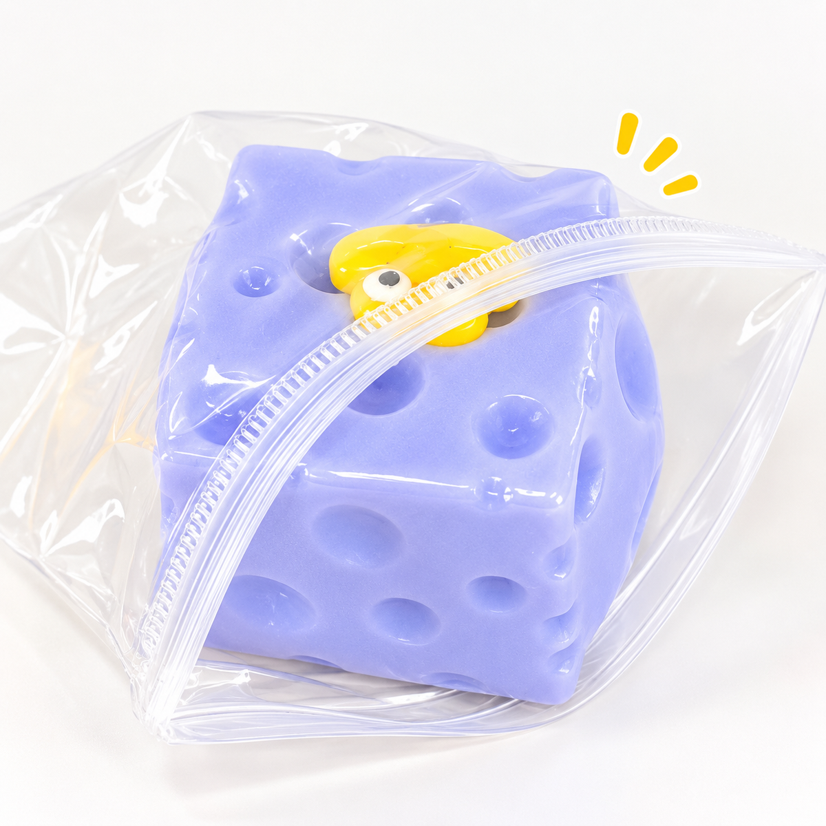 SQUARE FUNNY FACE CHEESE SQUISHY