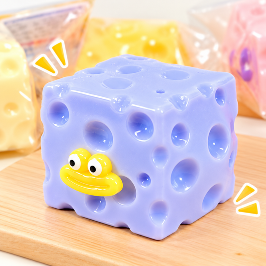 SQUARE FUNNY FACE CHEESE SQUISHY