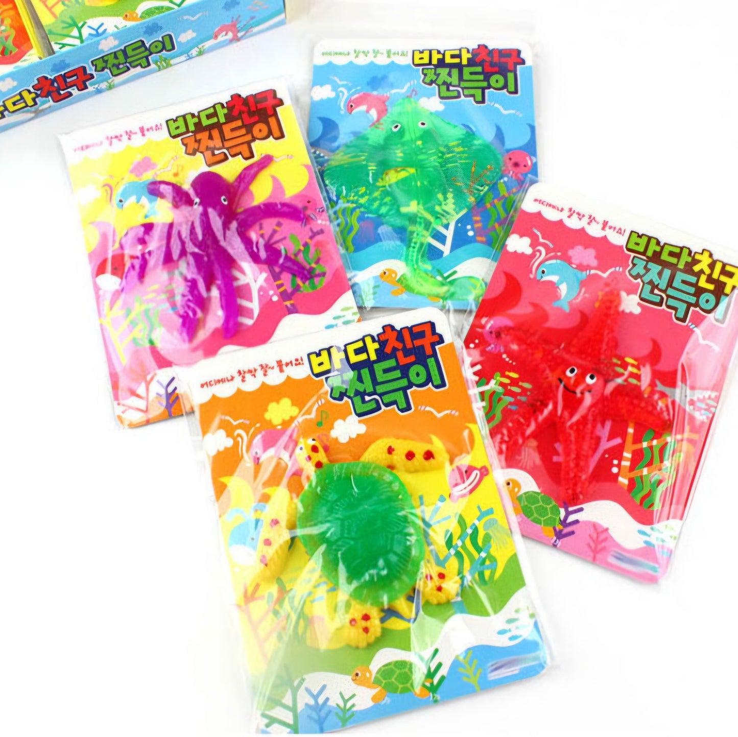 바다 친구 찐득이 랜덤 4종