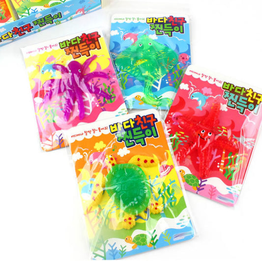 바다 친구 찐득이 랜덤 4종