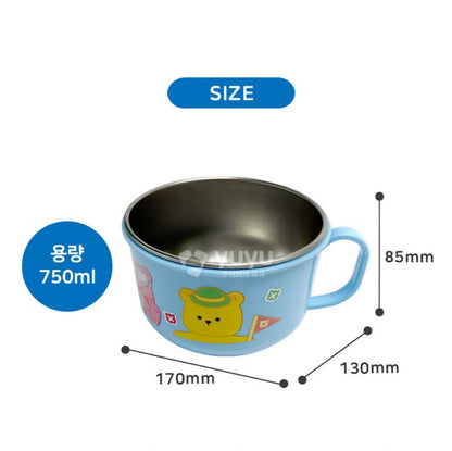 COTTON BEAR STAINLESS BOWL