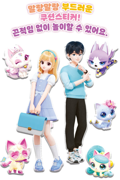 WISH CAT CUSHION STICKER