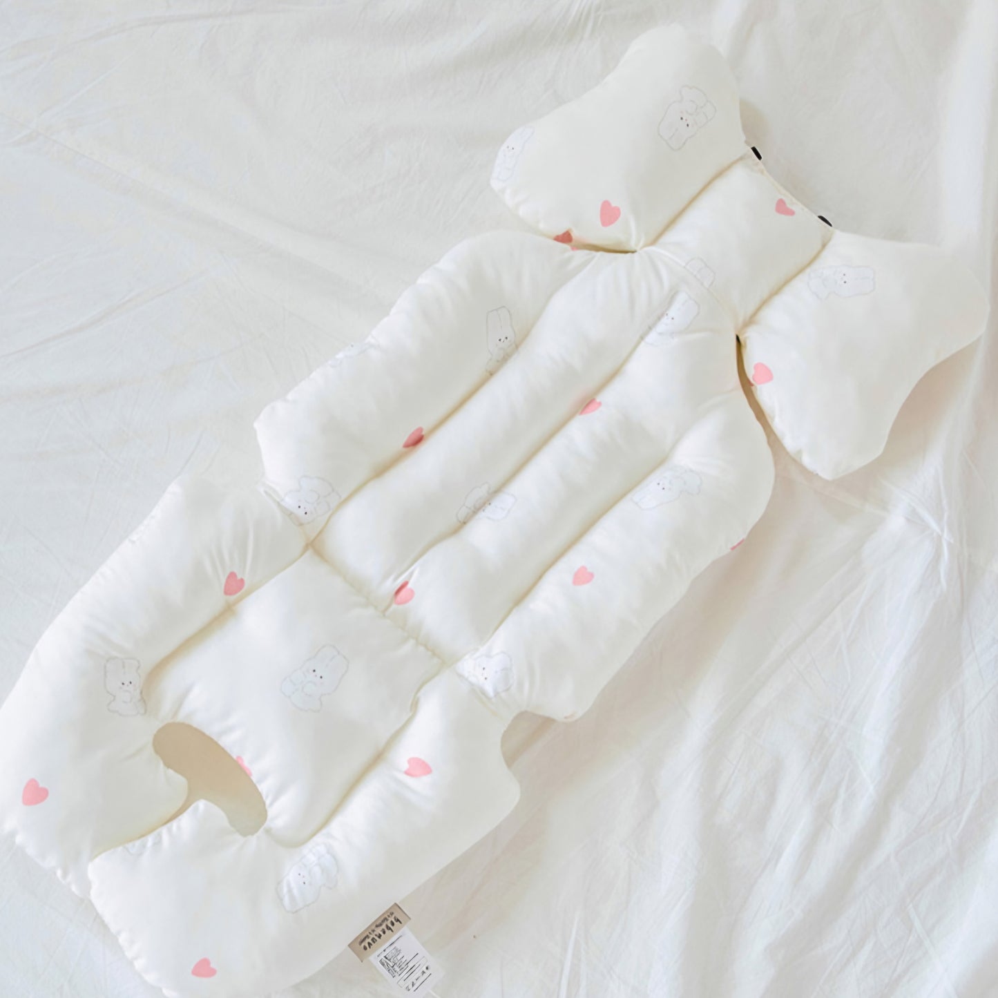 PINK BUNNY STROLLER PADDING SET