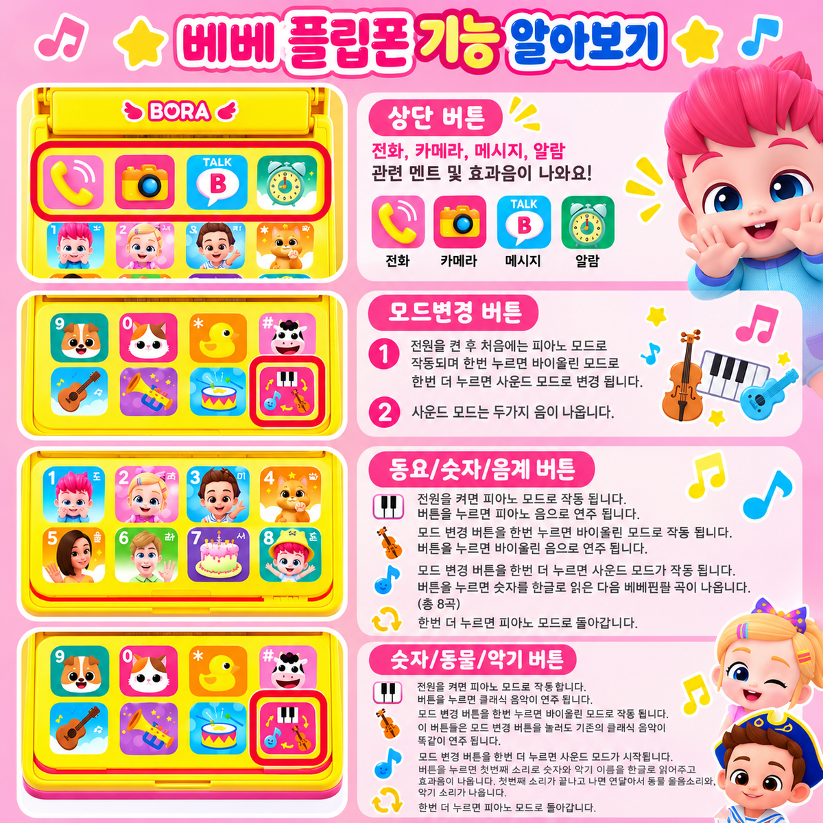 BEBE FINN MELODY FLIP PHONE