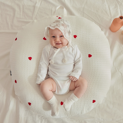 HEART WAFFLE AIR MESH BABY CUSHION