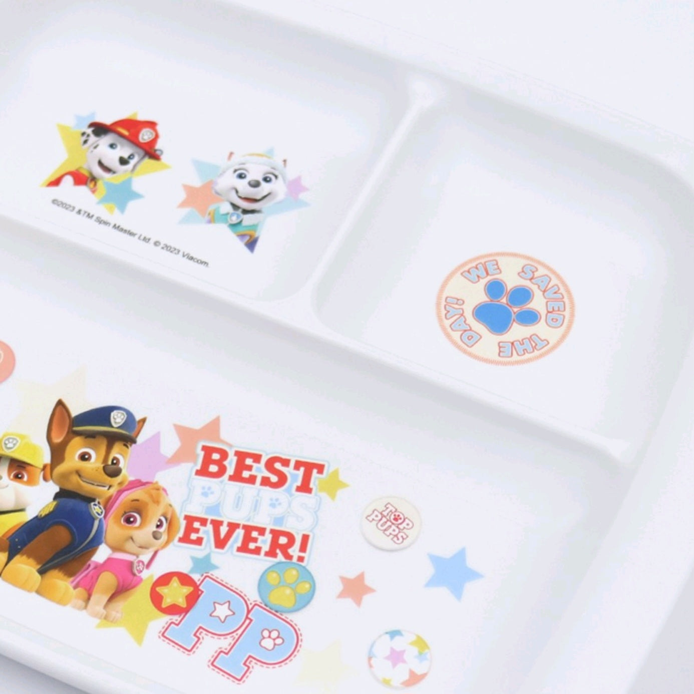 PAW PATROL 3 SECTION PLATE