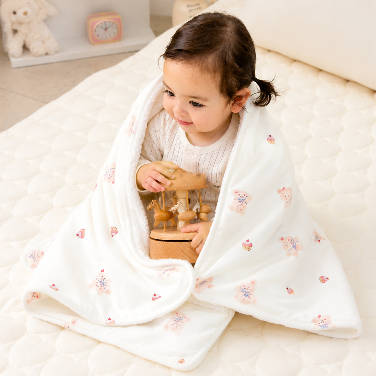 CUPCAKE BUNNY DOUBLE BLANKET