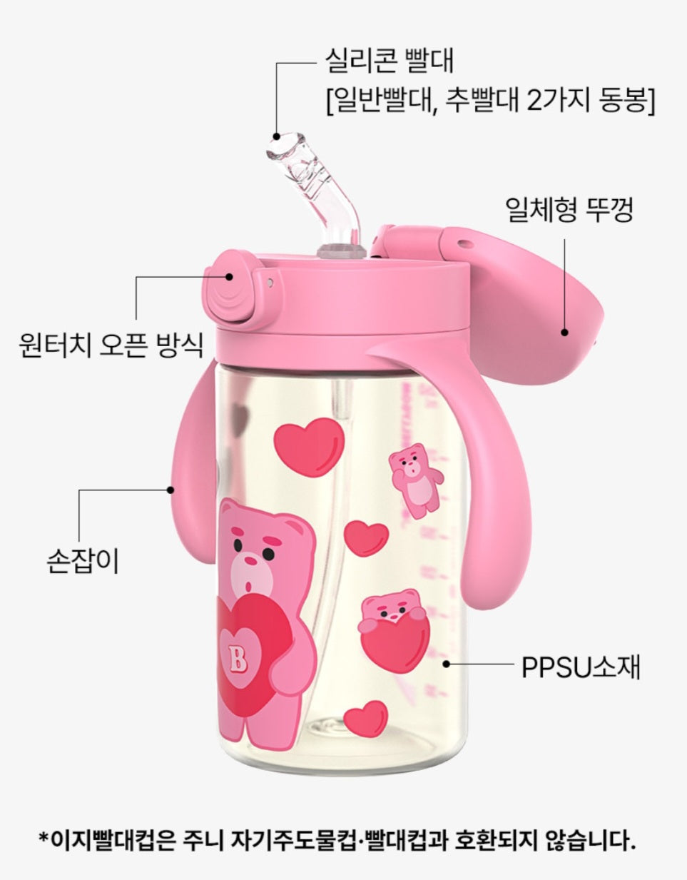 JELLY BEAR PPSU STRAW CUP
