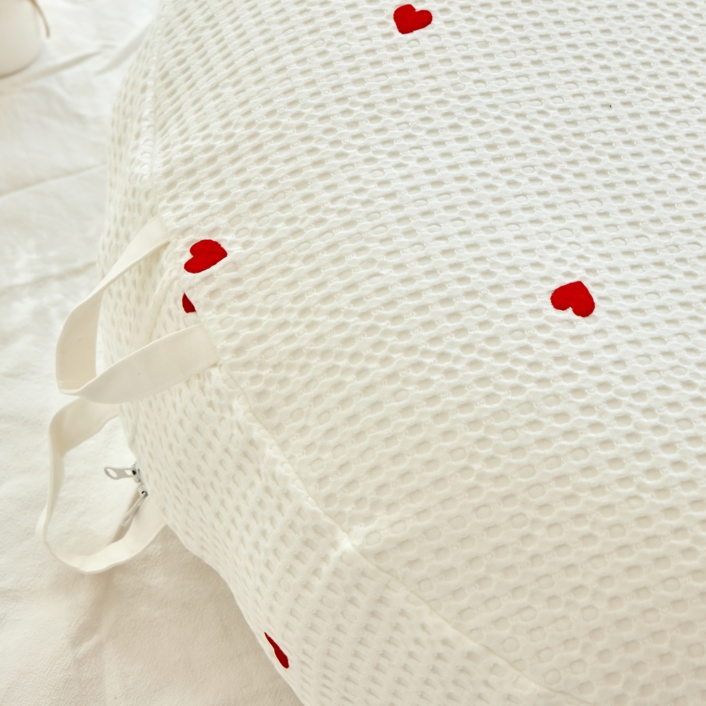 HEART WAFFLE AIR MESH BABY CUSHION