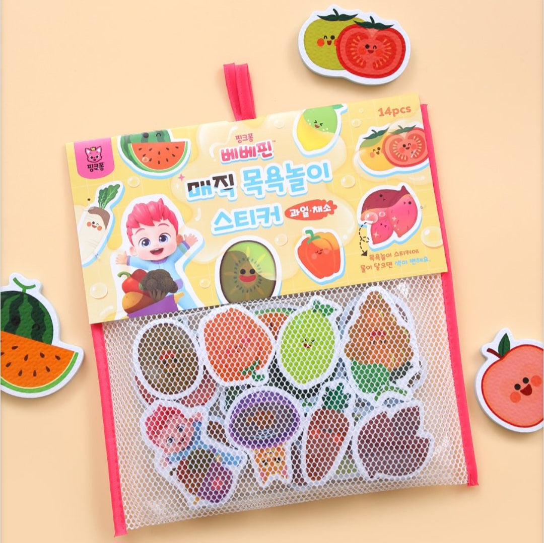 BEBE FINN FRUITS & VEGGIES MAGIC BATH STICKER