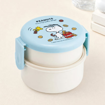 SNOOPY ROUND 2-TIER LUNCH BOX WITH FORK