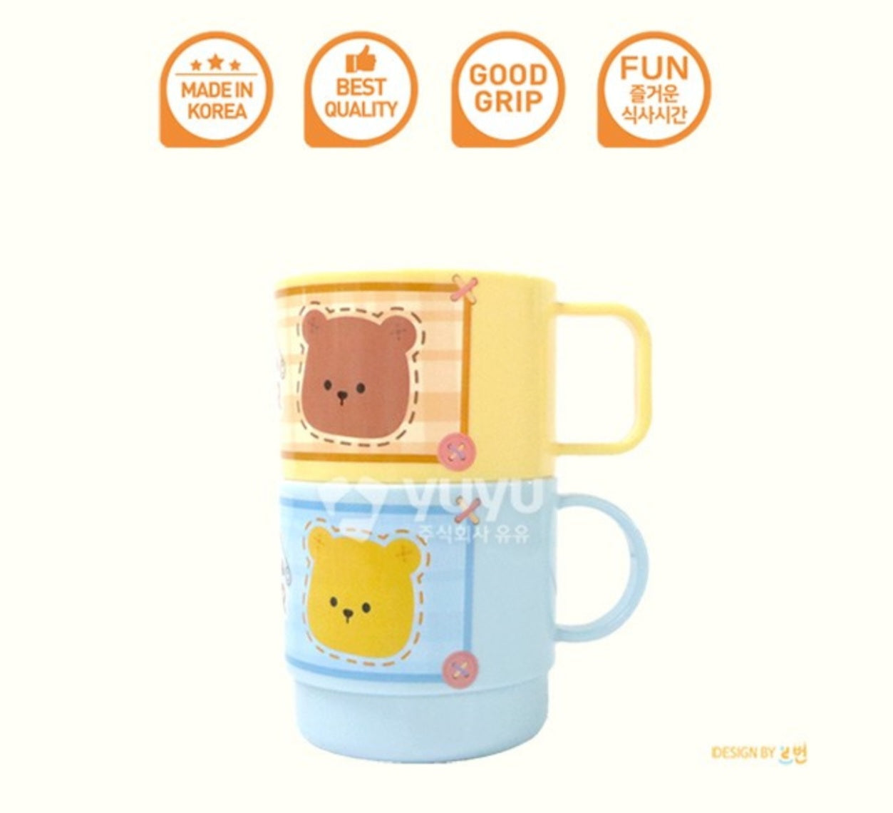 COTTON BEAR 2PC CUP SET