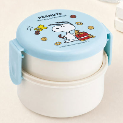 SNOOPY ROUND 2-TIER LUNCH BOX WITH FORK