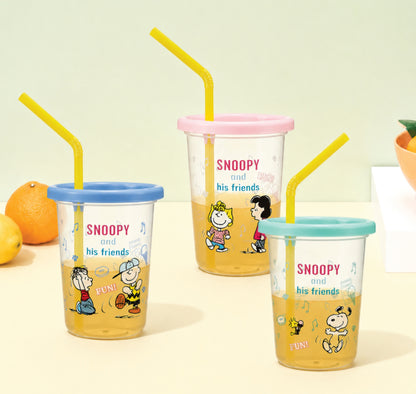 SNOOPY & FRIENDS STRAW TUMBLER 3P SET 230ML