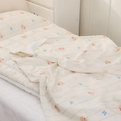 RIBBON PUPPY MODAL COTTON BLANKET