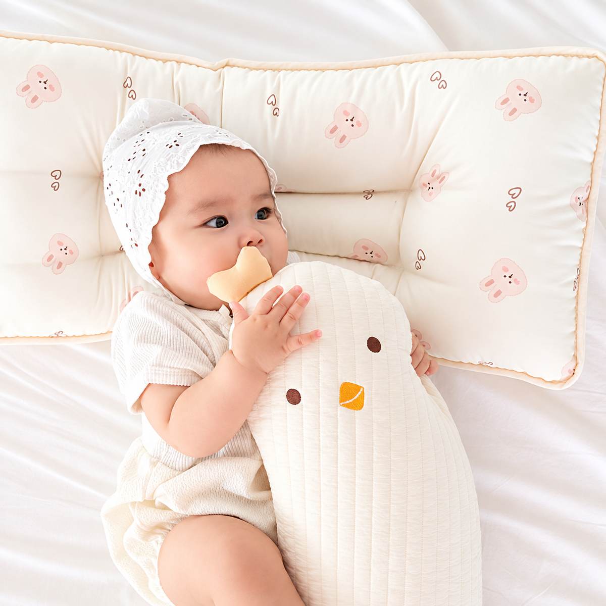 HEART BUNNY WIDE PILLOW