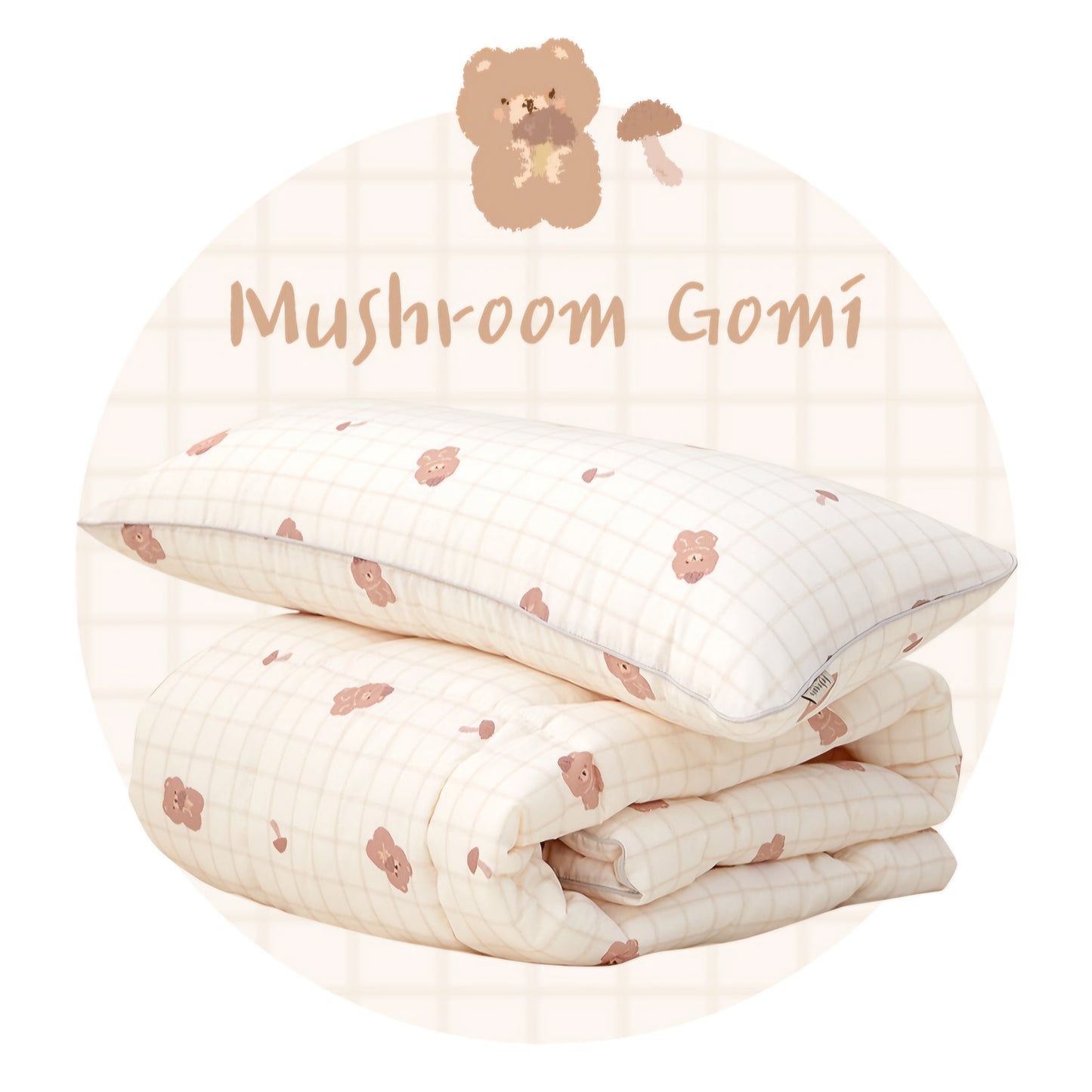 MUSHROOM GOMI MODAL COTTON BEDDING