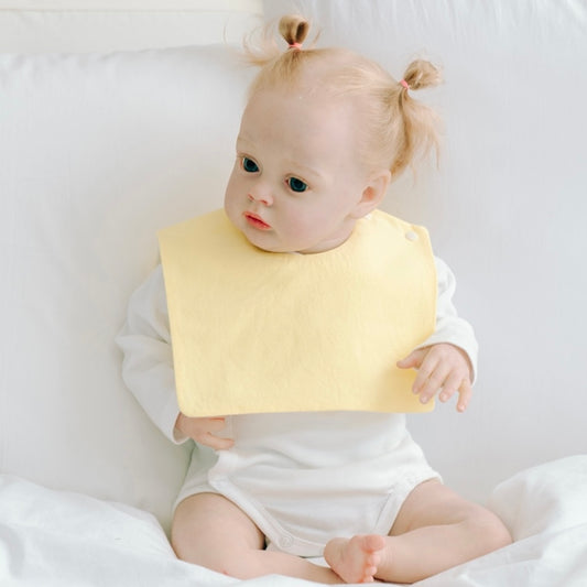 PASTEL YELLOW SQUARE BIB